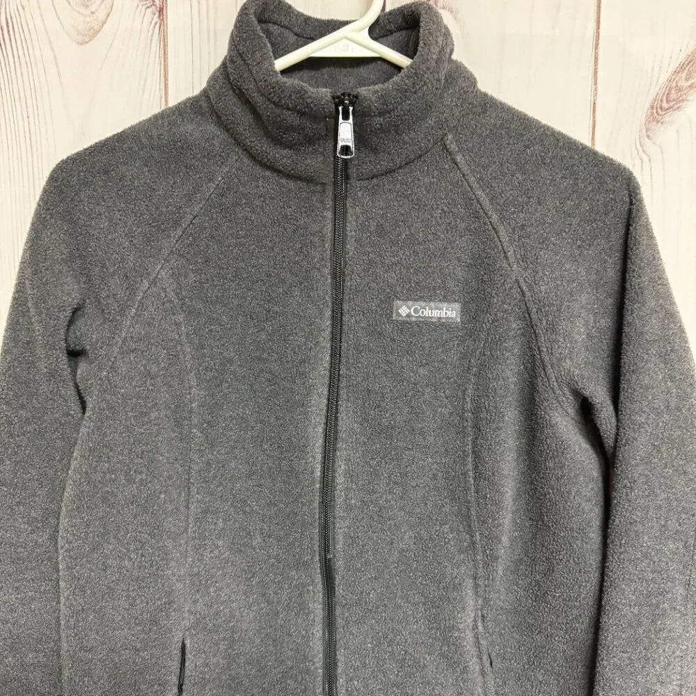 Columbia Benton Springs Gray Fleece Jacket‎ Women’s Small EUC